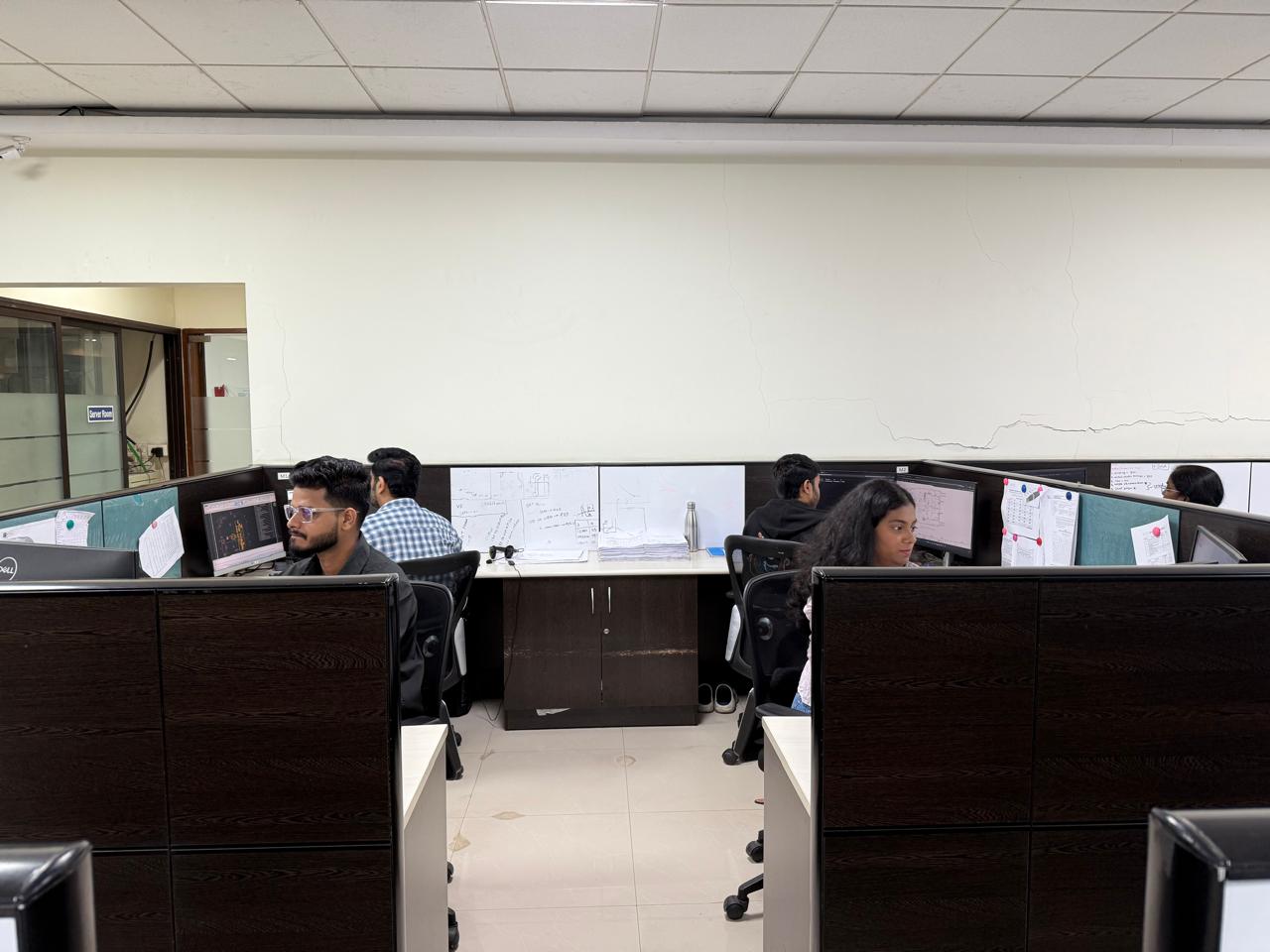 Designer reviewing complex marine 3D model