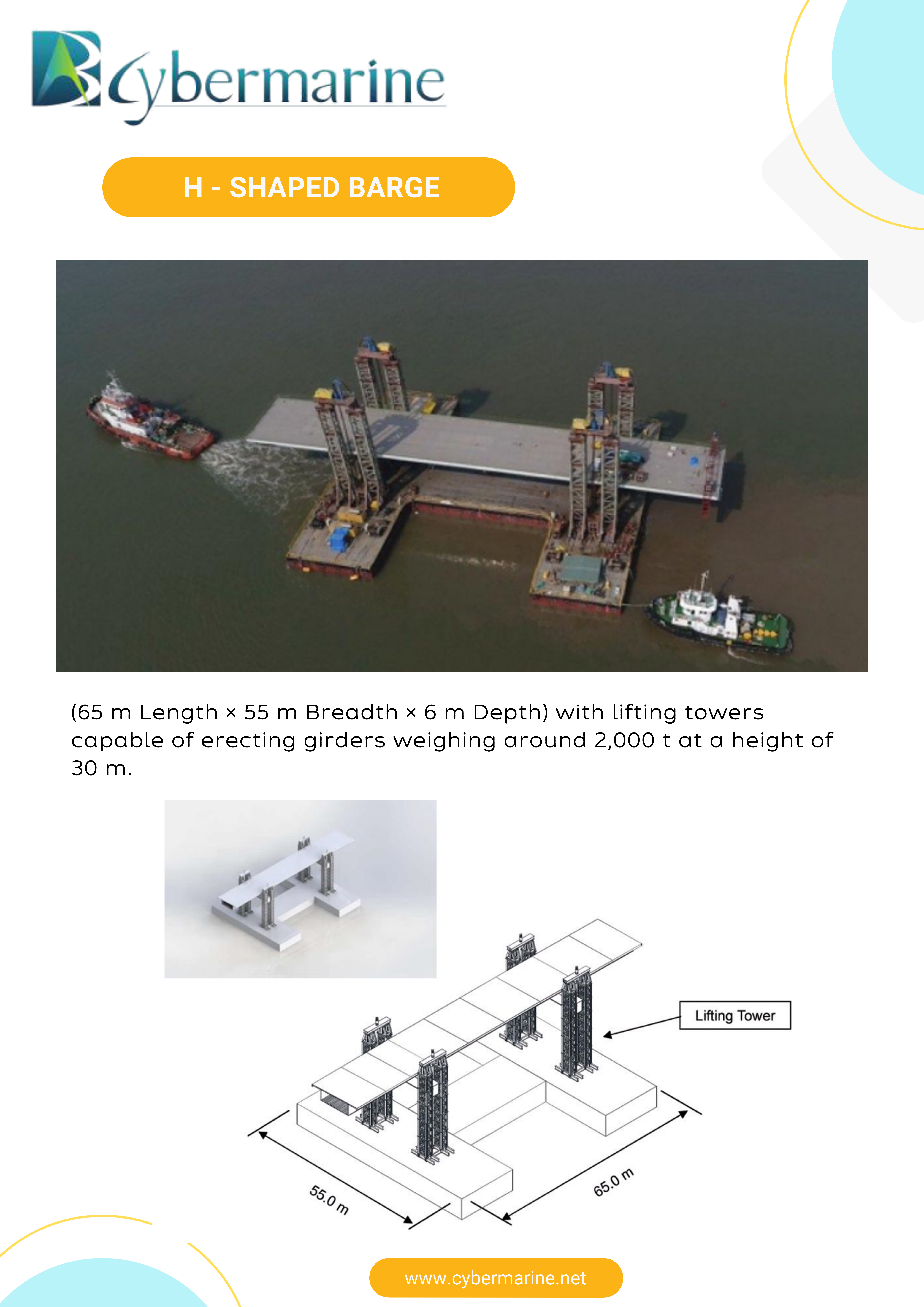 H Shaped Barge